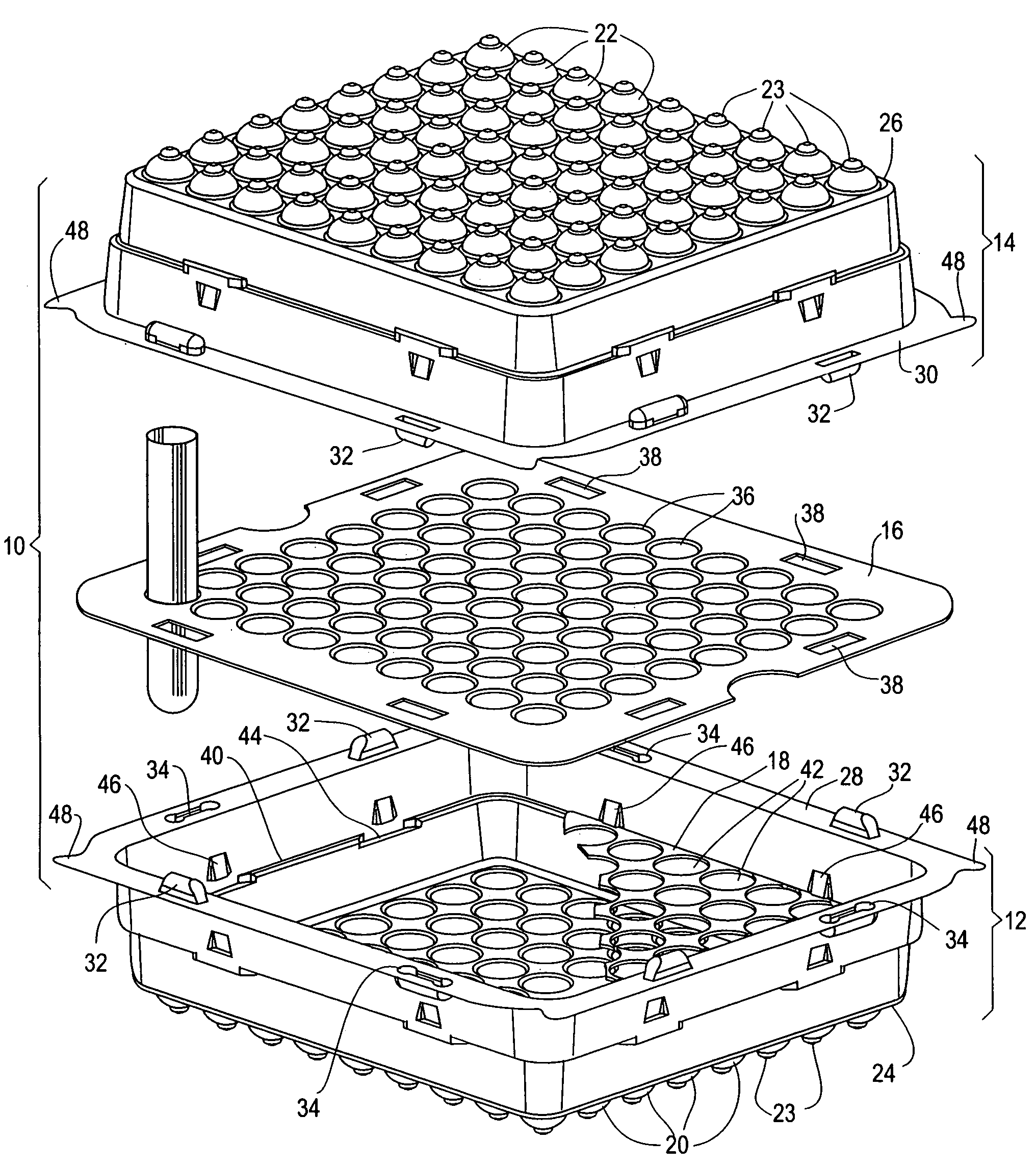 Disposable test tube rack