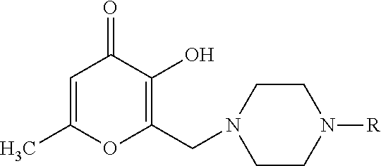 Kojic acid-derived mannich bases with biological effect