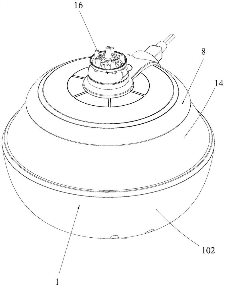 Floating water spraying sound box