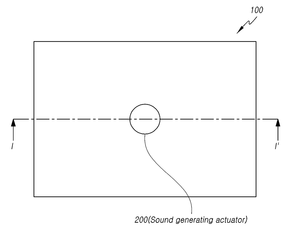 Panel vibration type sound generating display device