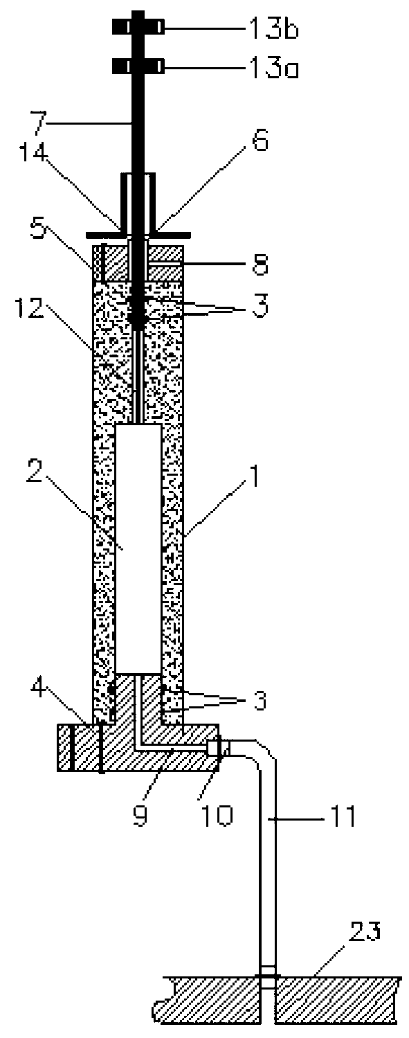 Test piece deformation measurement device in high-pressure water environment