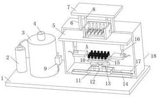 Cleaning, disinfecting and drying device for test tubes for biotechnology research and development