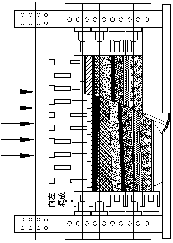 Test device for simulating normal and reverse fault formation