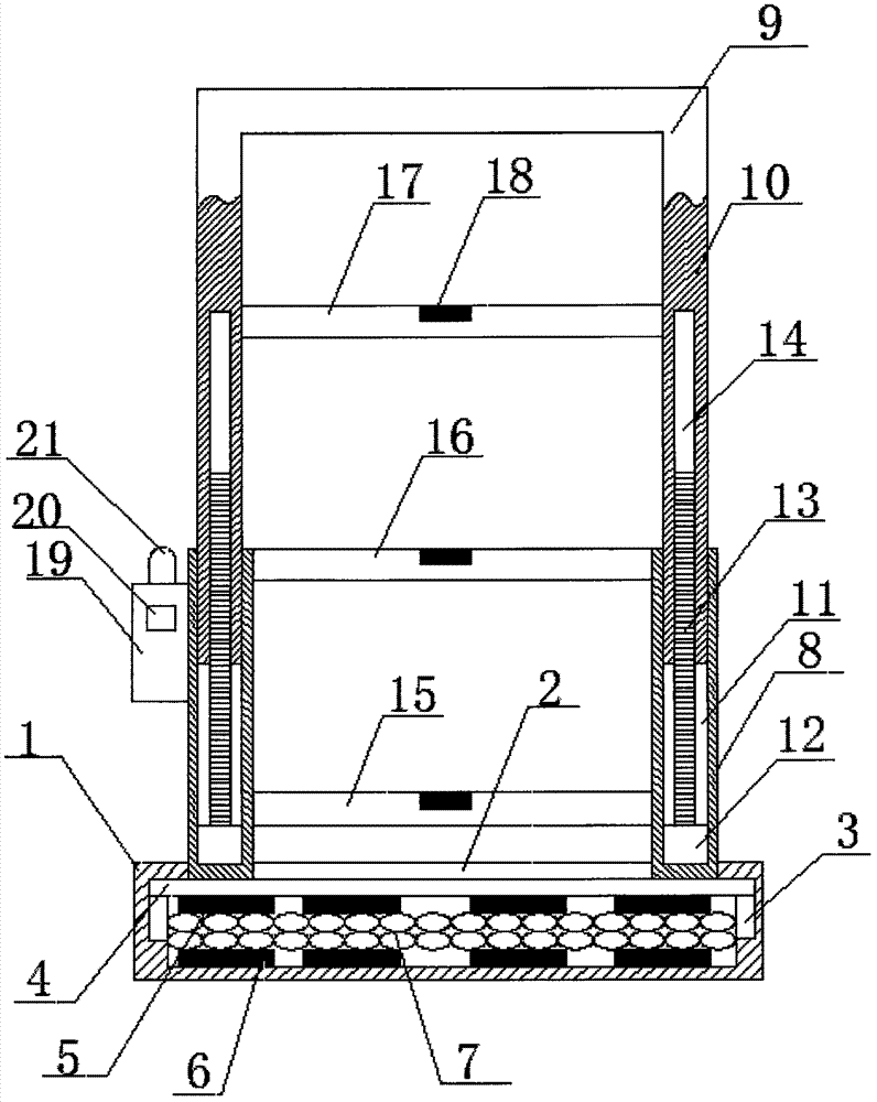 Goods storage frame for logistics storage