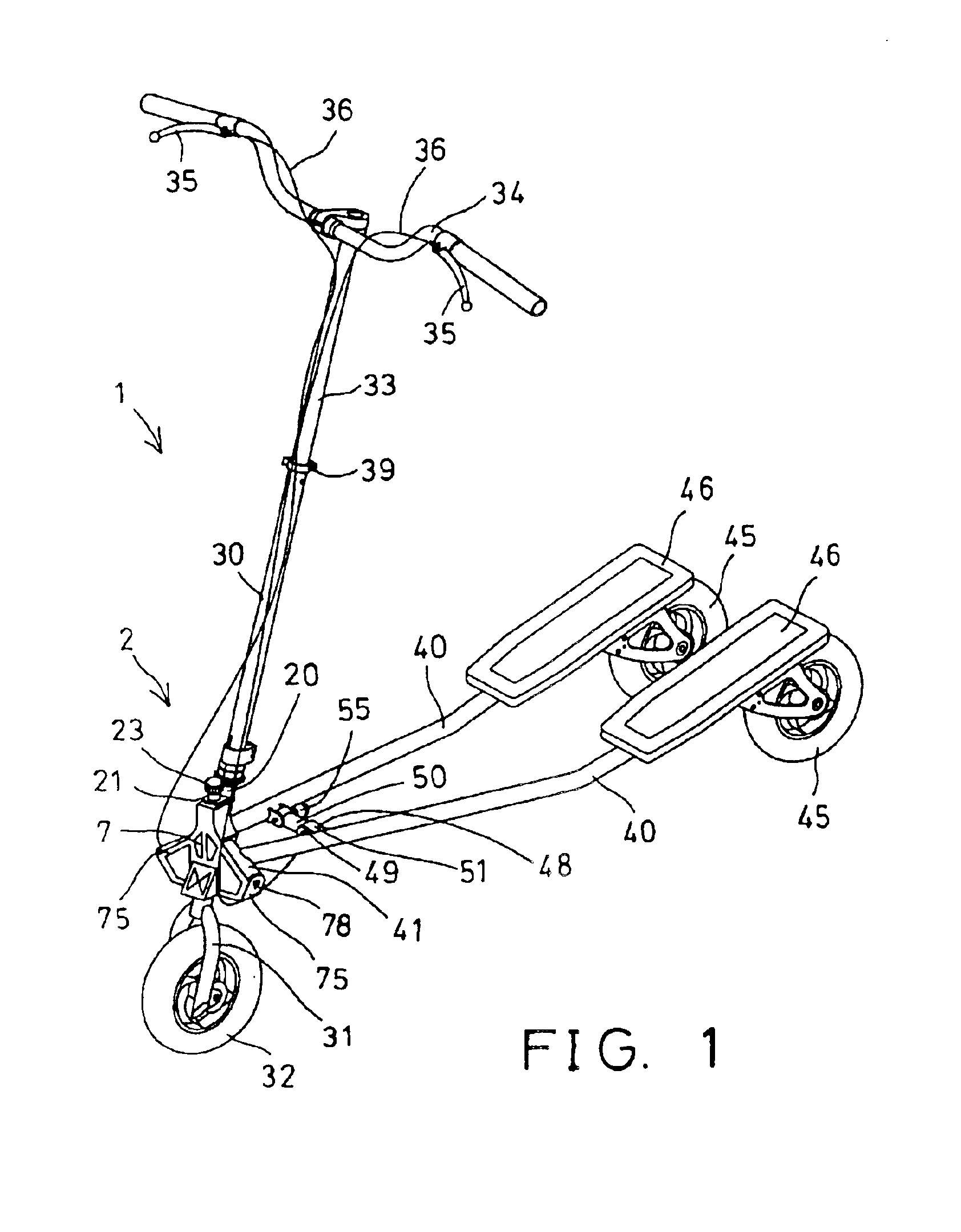 Cambering vehicle