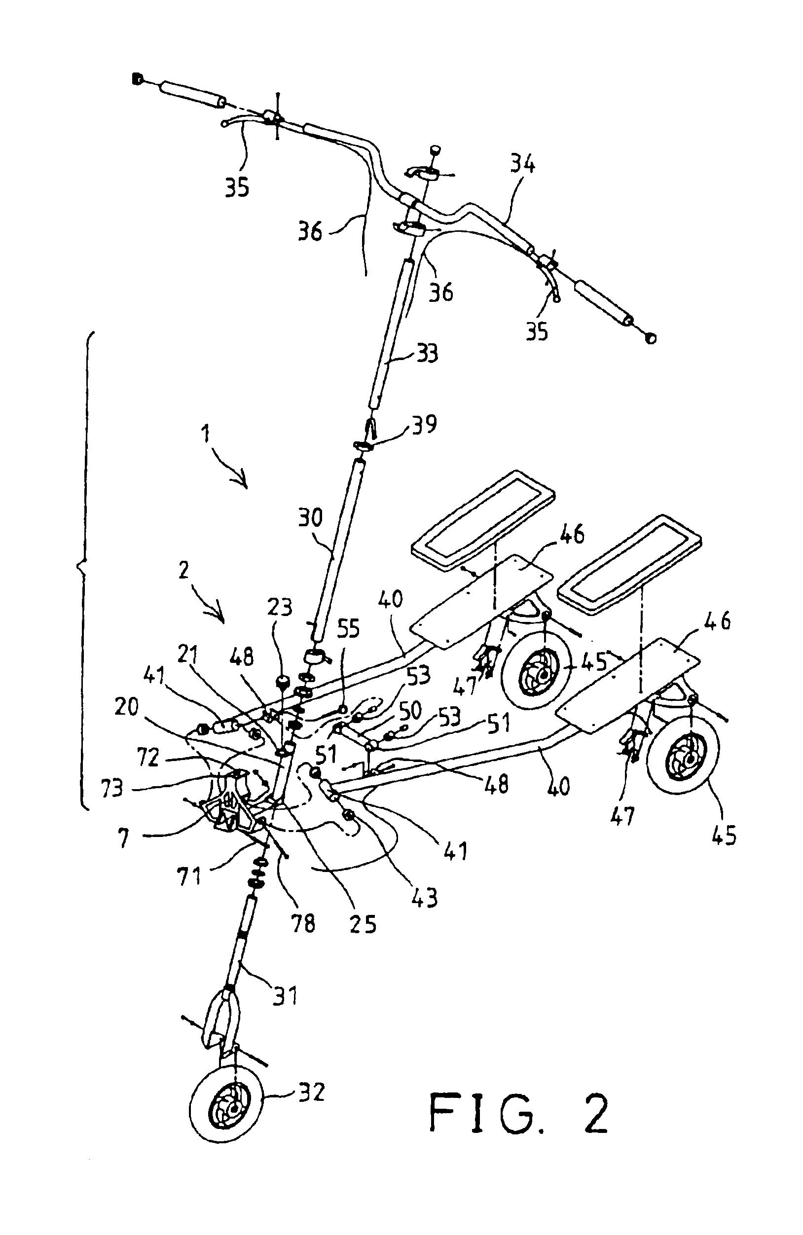 Cambering vehicle