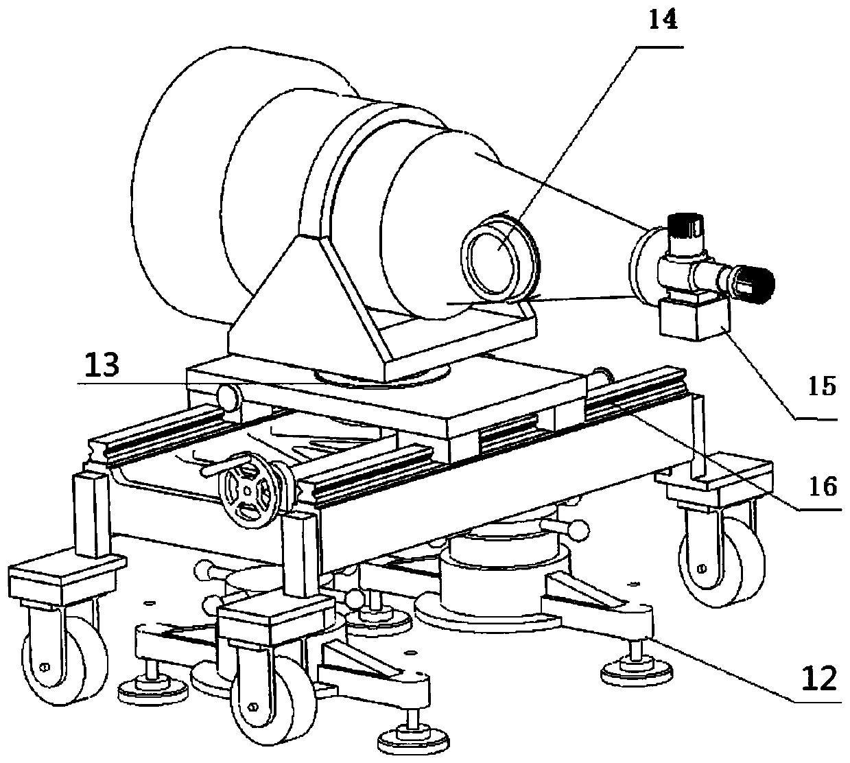 High-dynamic multi-target orientation angle calibration method under moving base of crustal movement observation network of China