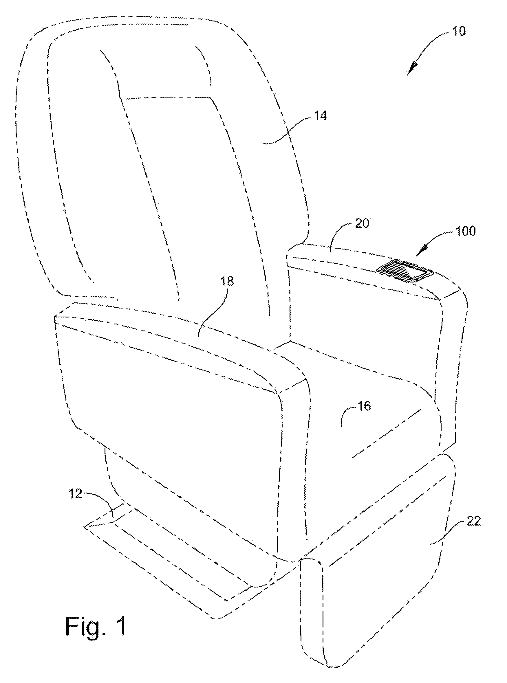 Touch screen control interface for passenger seat