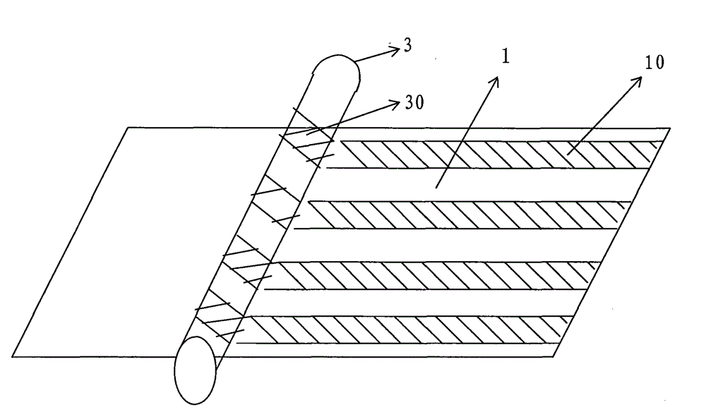 Nonwoven material prepared through discontinuous type functional treatment and preparation method thereof