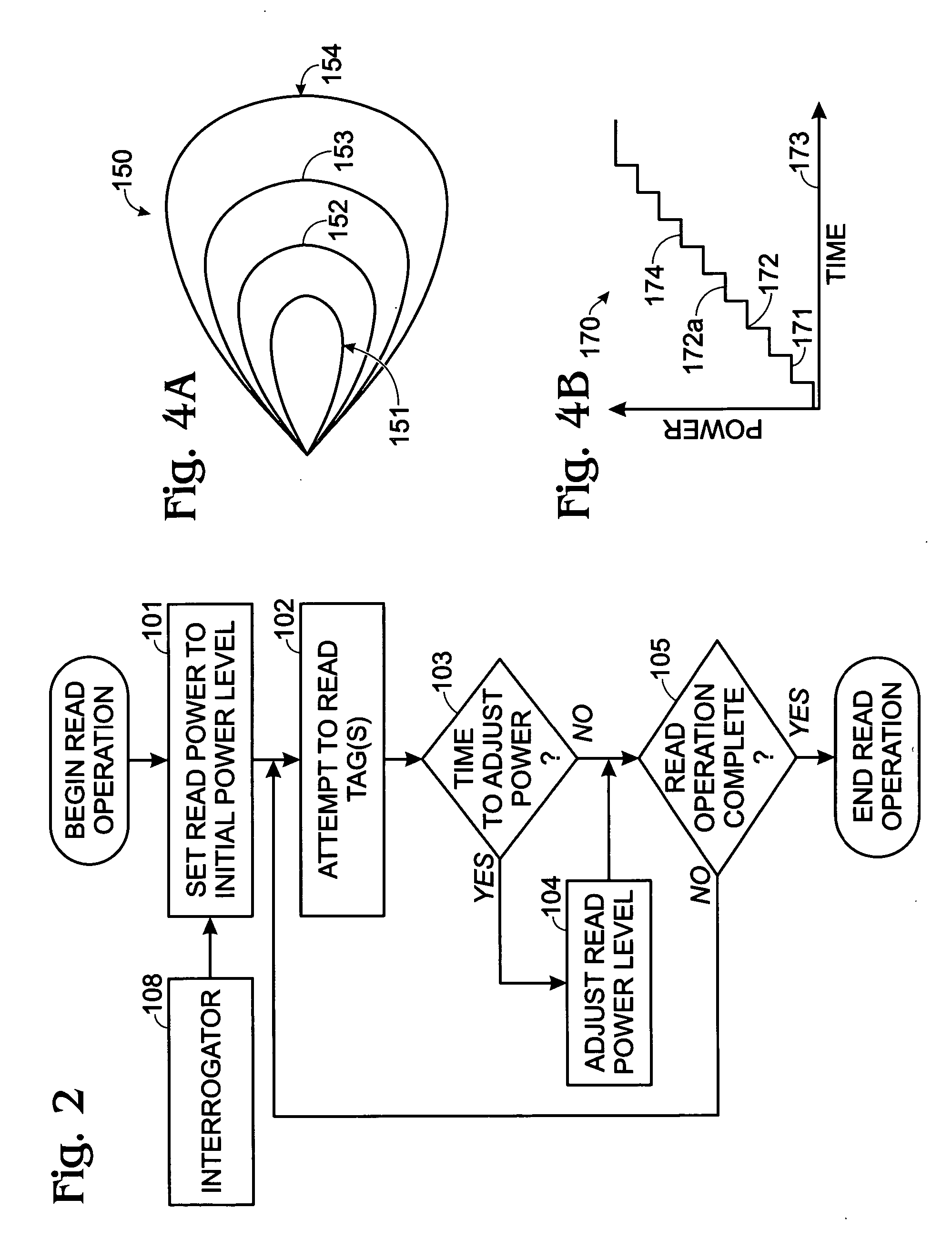 RFID power ramping for tag singulation