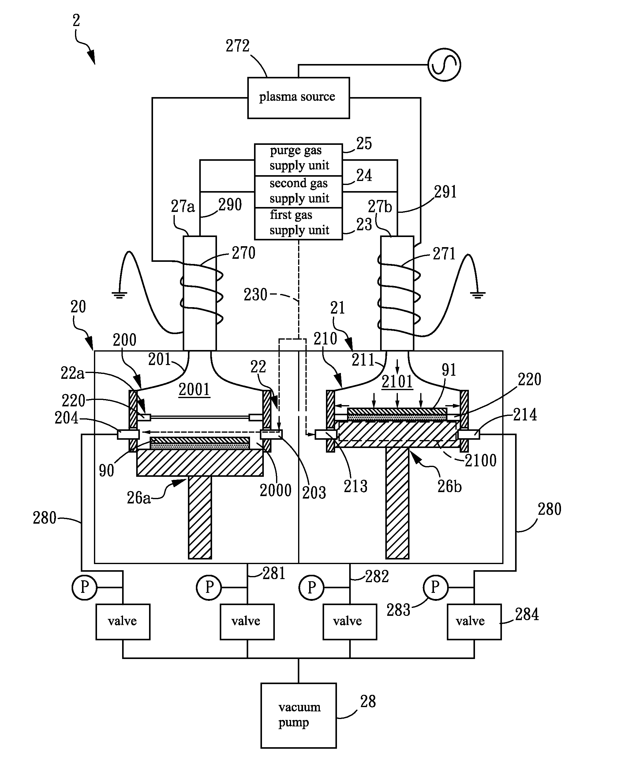 Plasma enhanced atomic layer deposition apparatus and the controlling method thereof