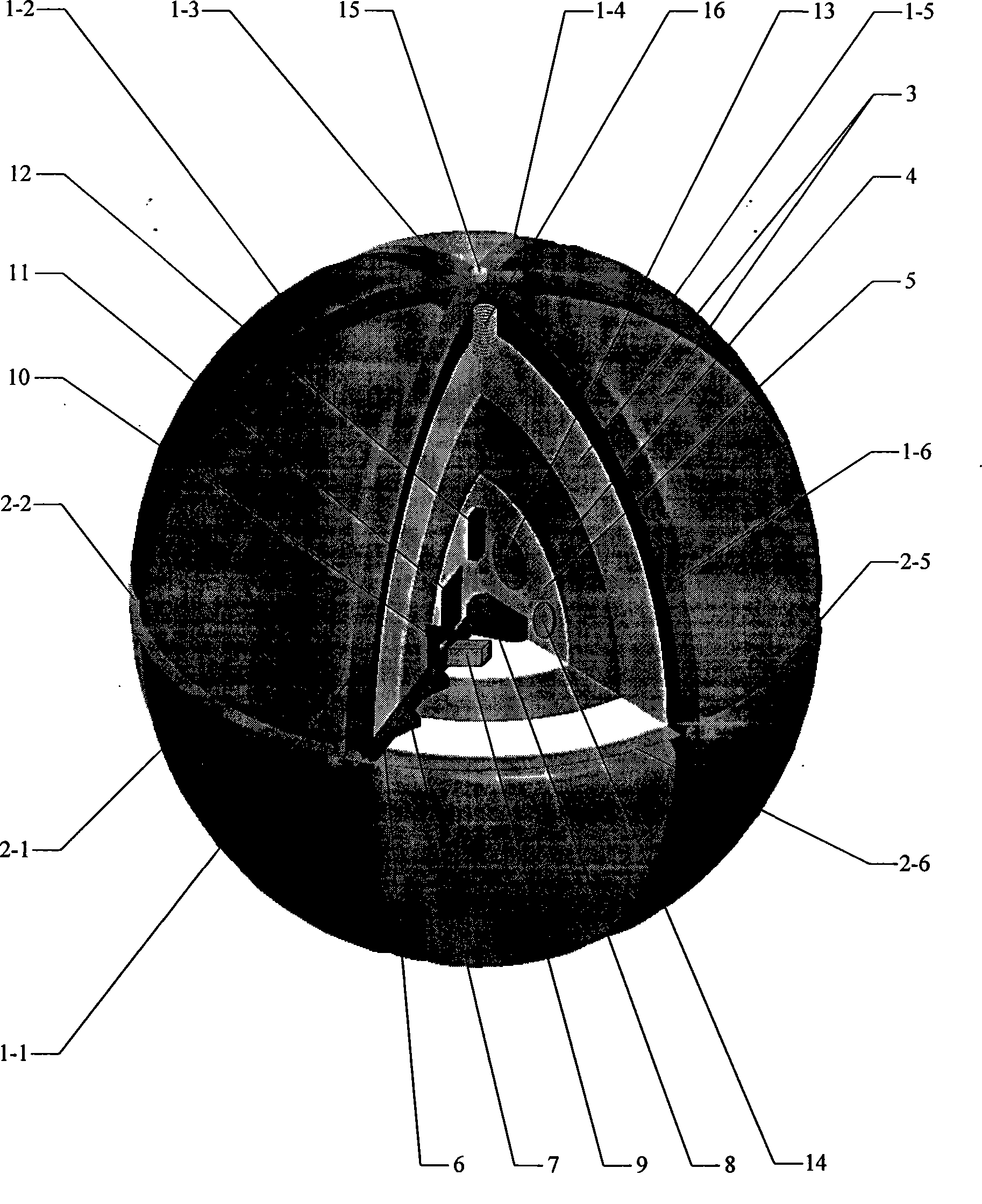 Pneumatic environment detection spherical robot having multiple motion modes