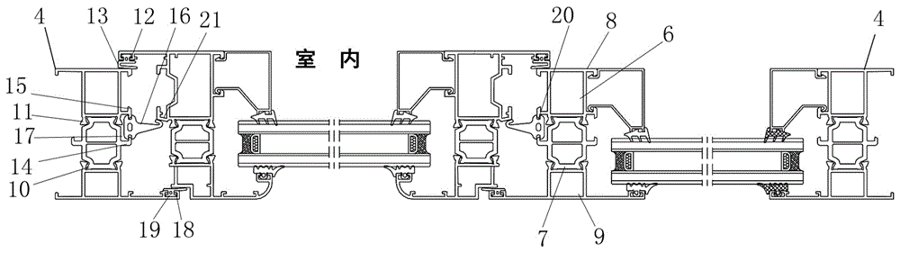 Aluminum-plastic-aluminum triple-seal energy-saving door and window