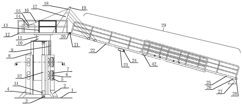 An offshore transfer trestle with wave compensation function and its working method