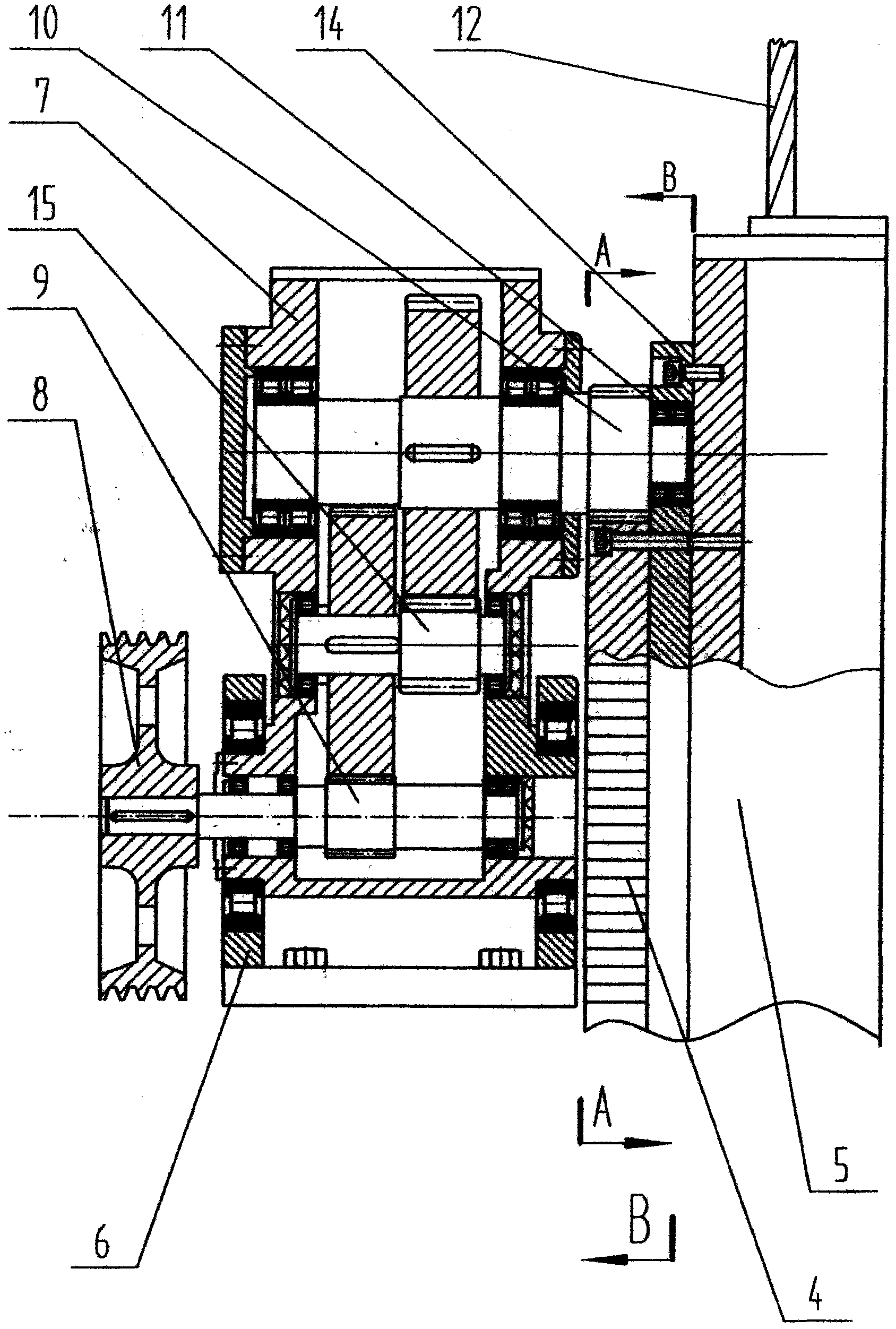 Planet gear ring oil pumping unit