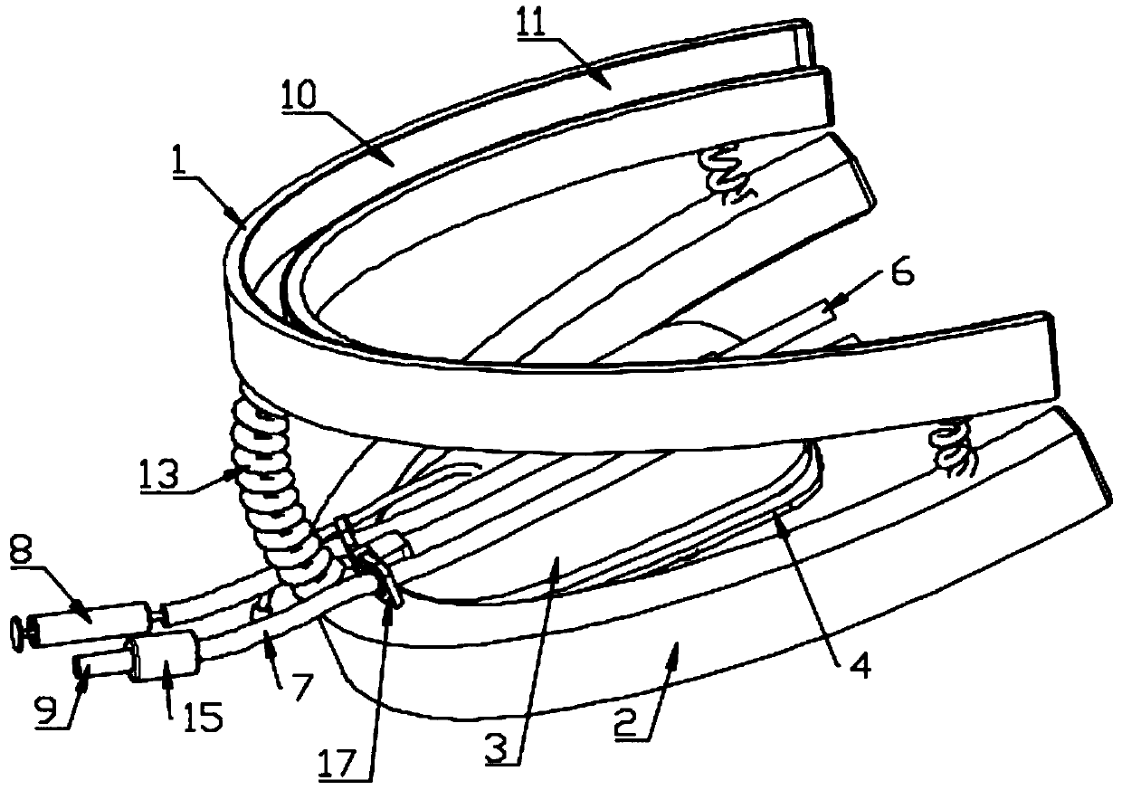 Multi-channel oropharyngeal breathing device used in the anesthesiology department