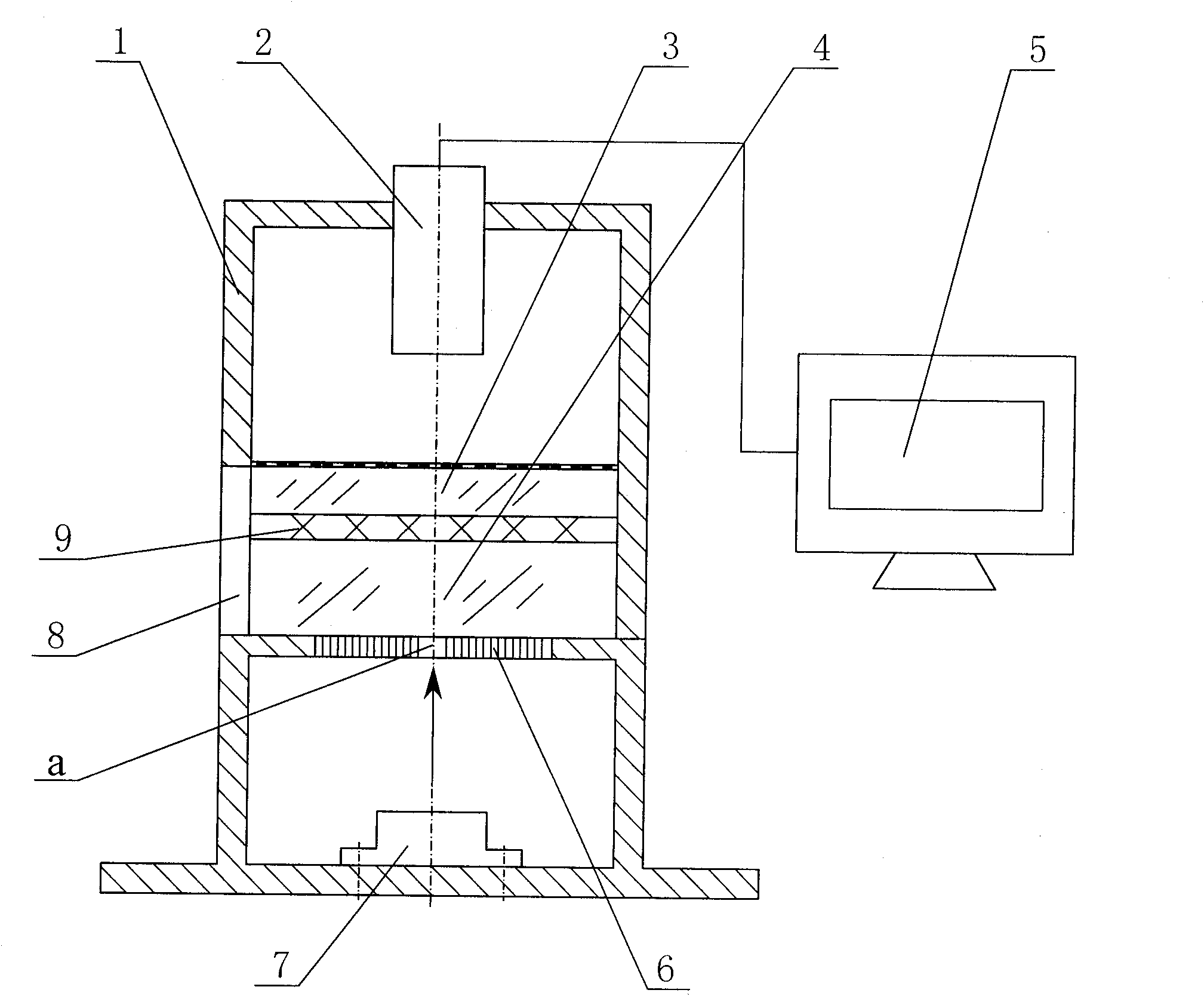 Liquid refractive index CCD real-time measuring device and measuring method