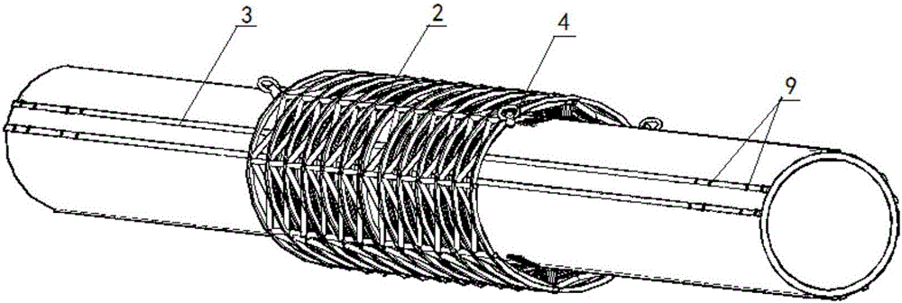 Underwater butt connection device for submerged floating tunnels and application of underwater butt connection device