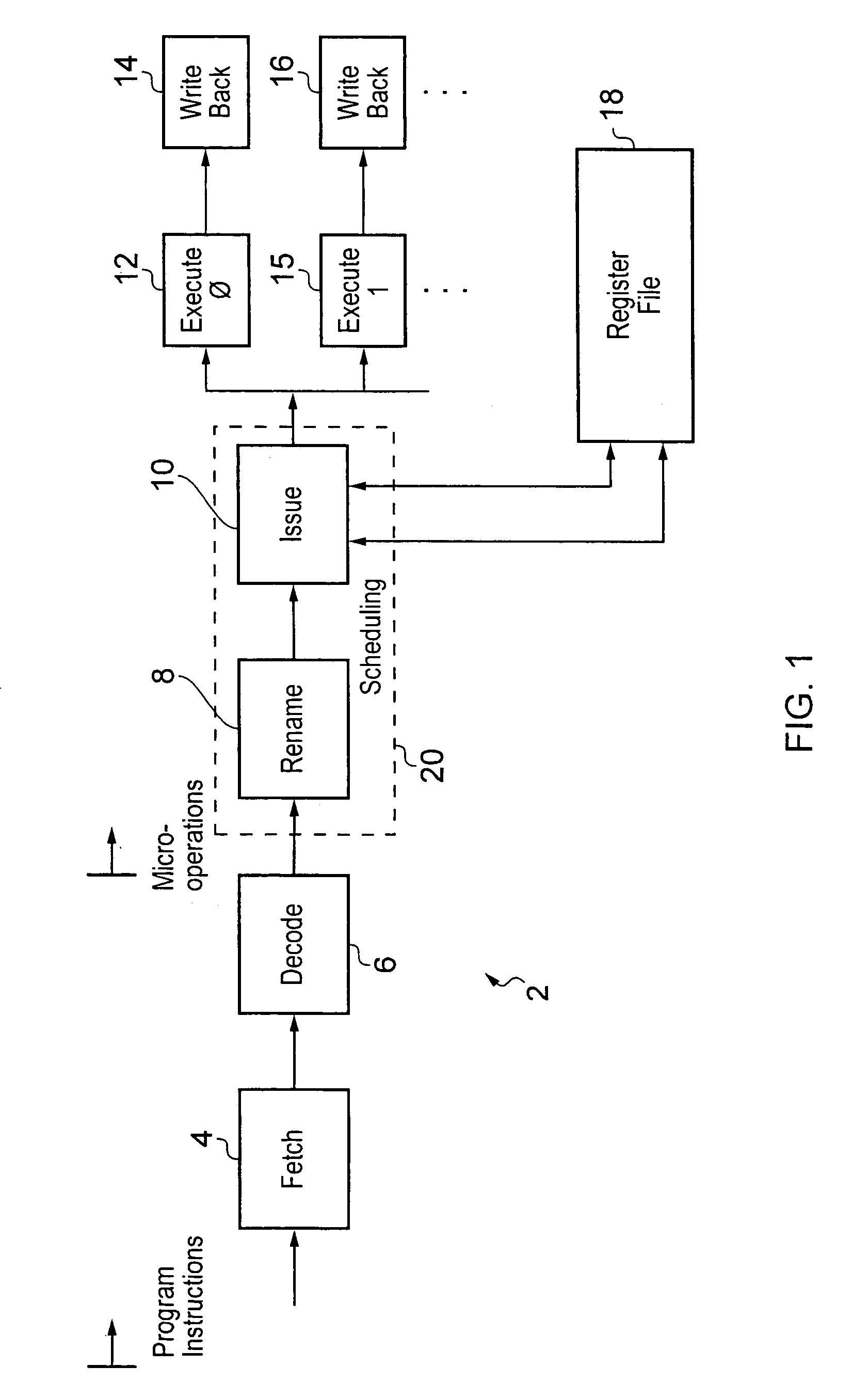 Renaming wide register source operand with plural short register source operands for select instructions to detect dependency fast with existing mechanism