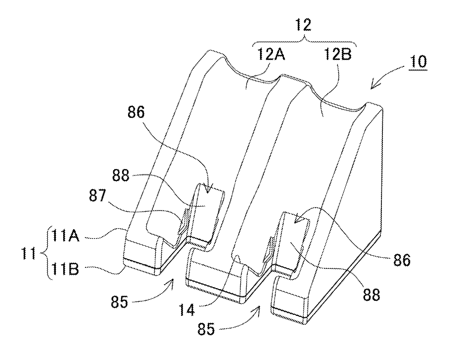 Mobile device charging base, and mobile device and charging base system