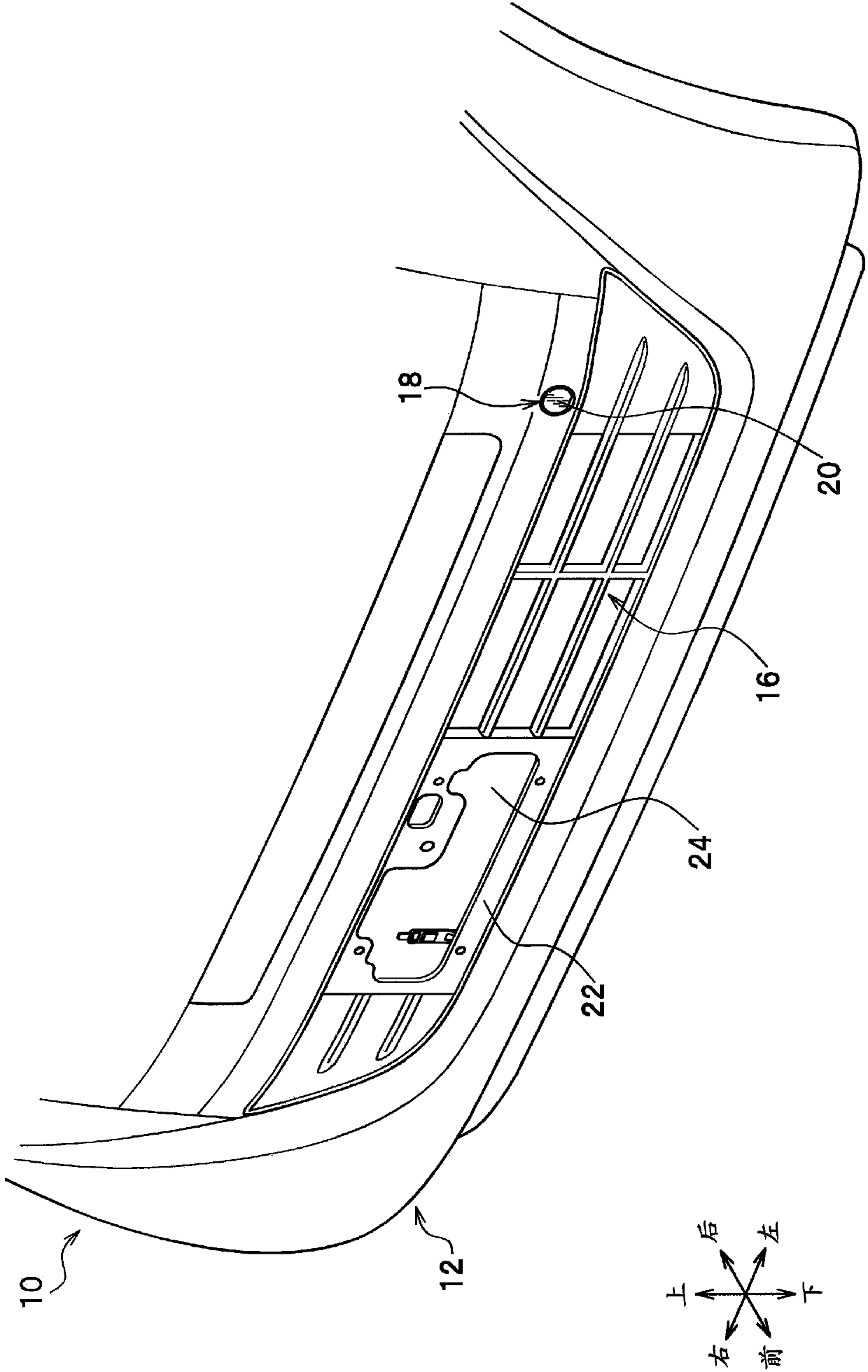 Structure for front portion of vehicle and method for manufacturing vehicle