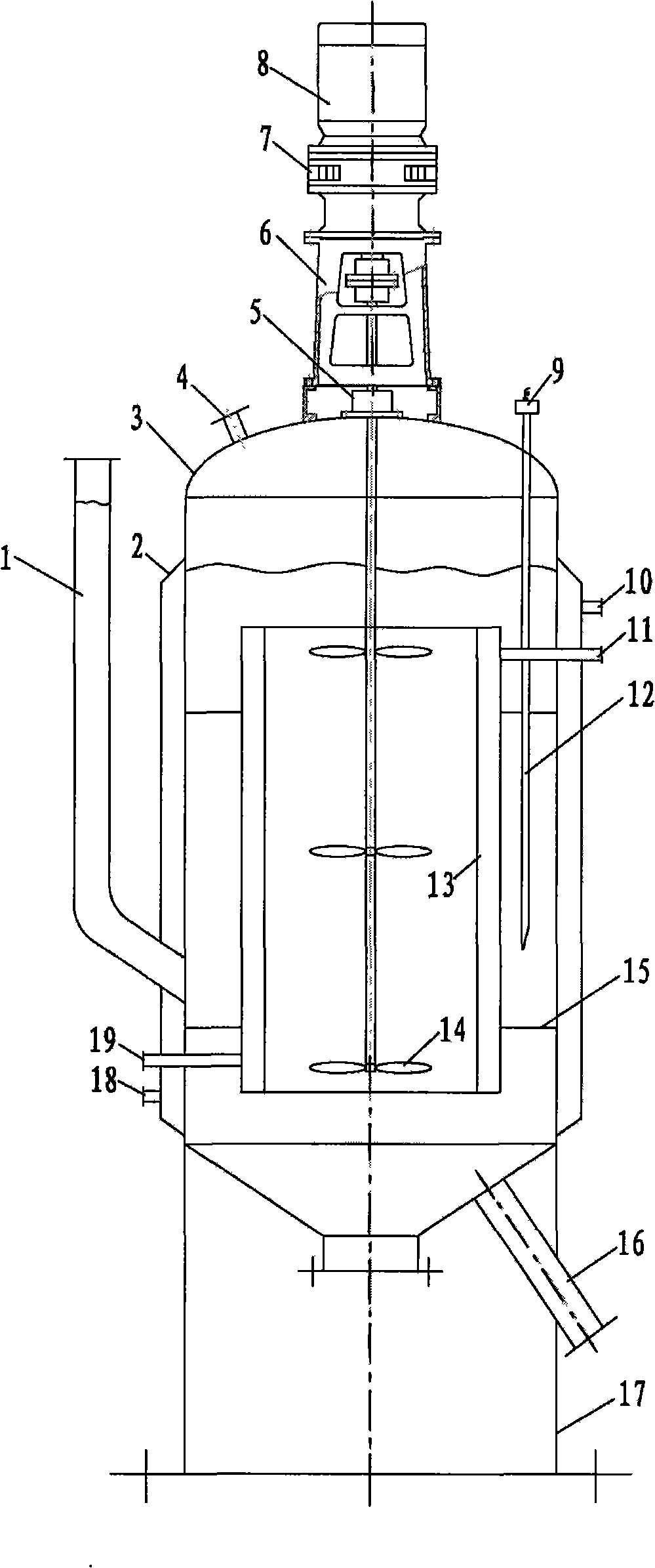 Reactor for producing acid phase with diphasic anaerobic digestion of urban biomass garbage