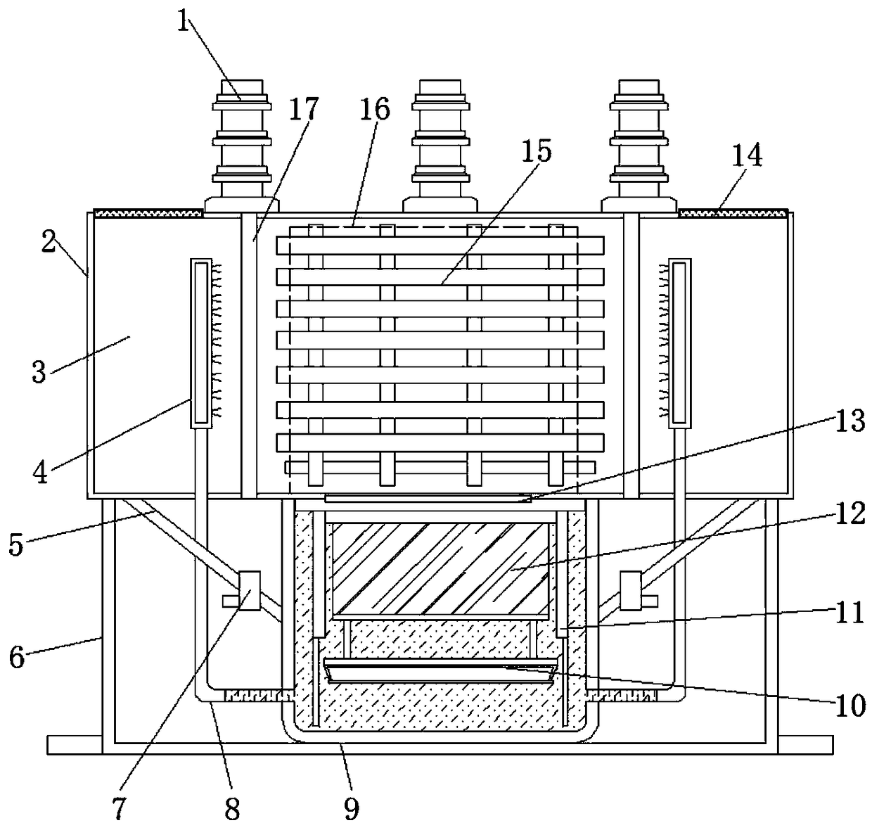 A transformer with strong heat dissipation