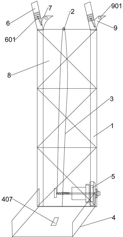 Trapezoidal construction conveying device and using method thereof