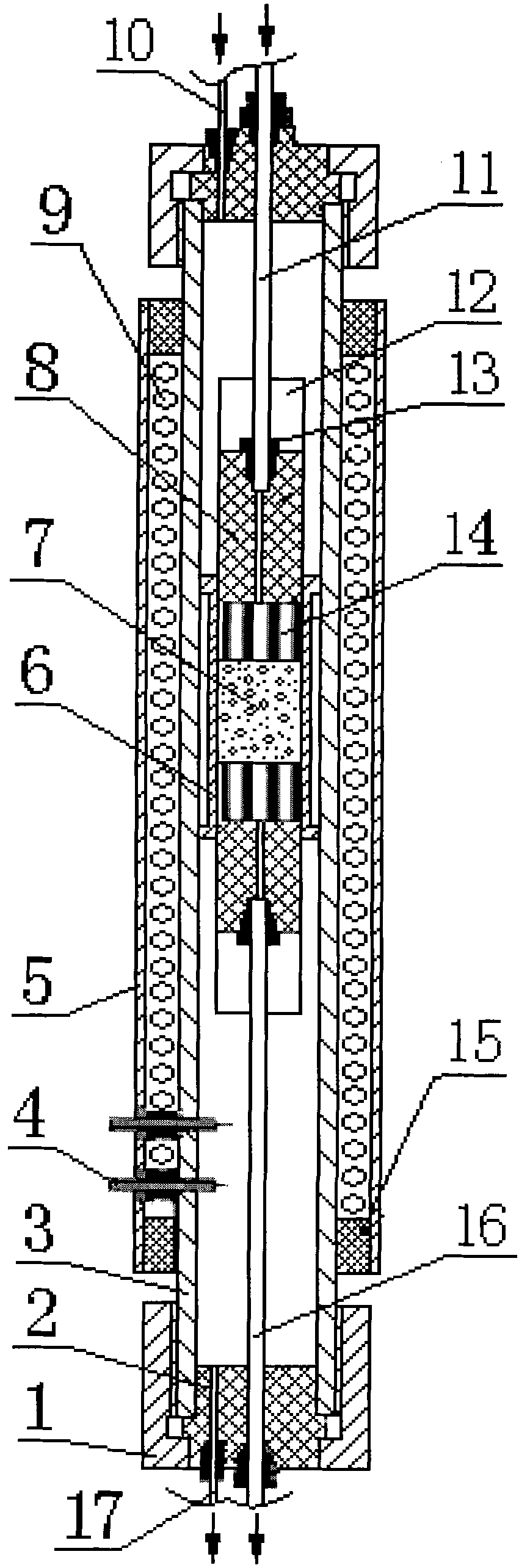 High-temperature high-pressure clamp for testing rock core by nuclear magnetic resonance