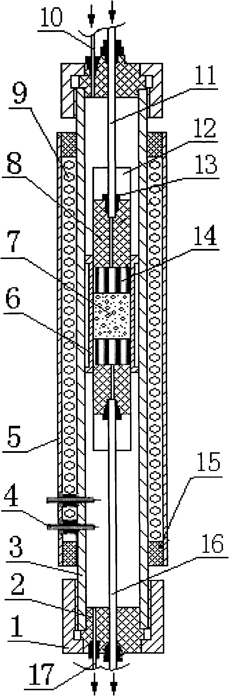 High-temperature high-pressure clamp for testing rock core by nuclear magnetic resonance