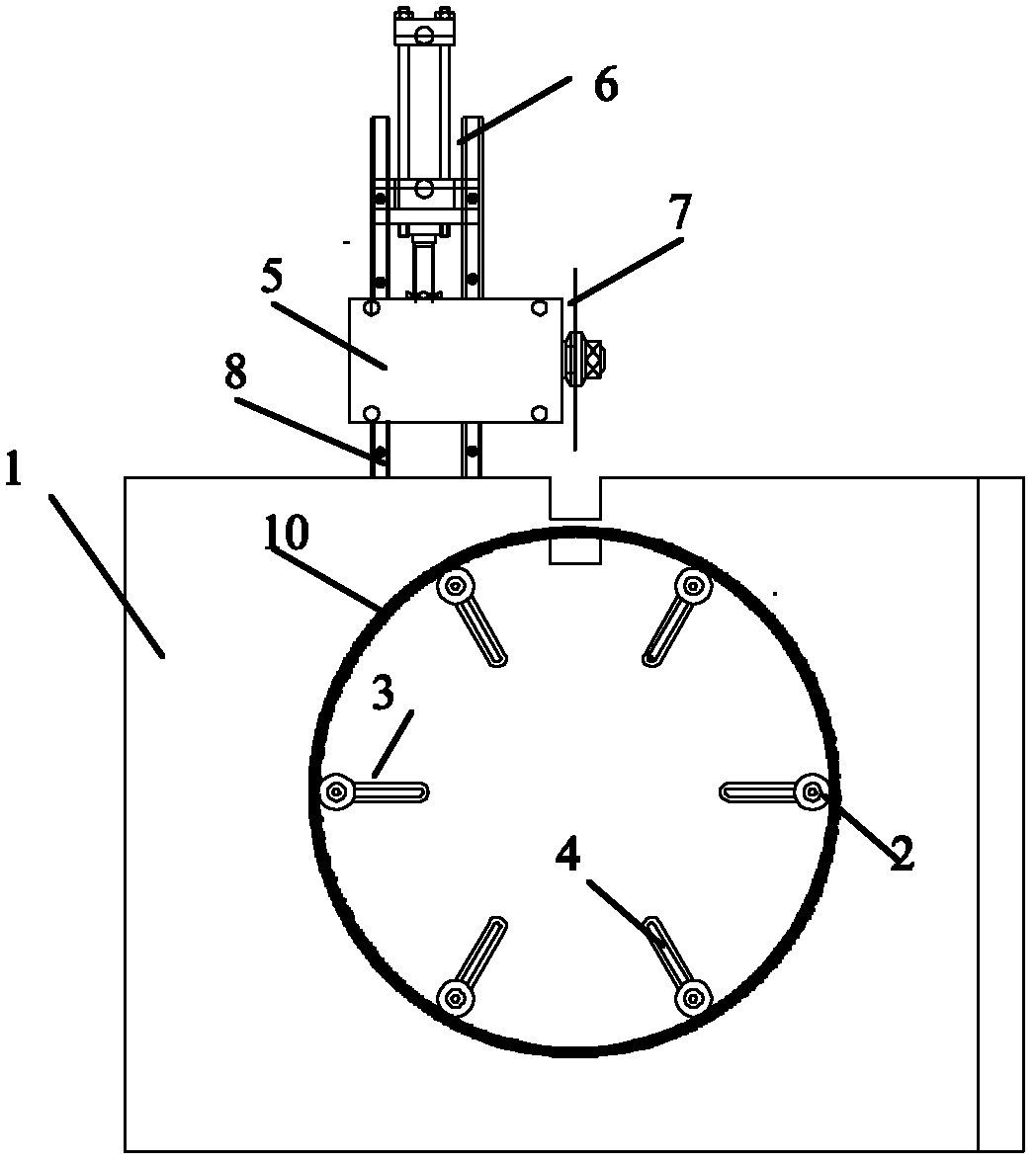 Cutting-off machine used for preparing timpani backing ring