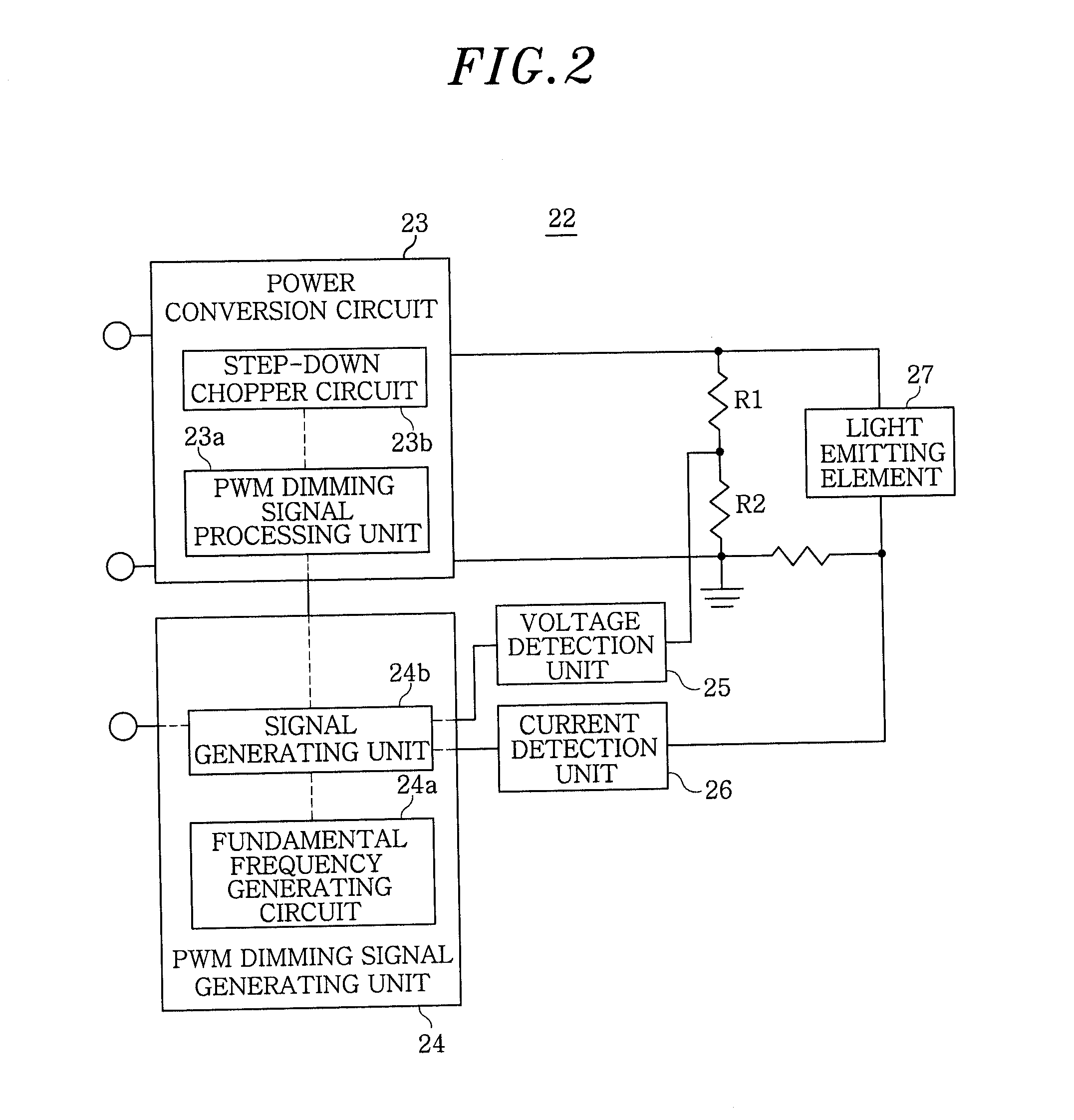 Lighting circuit for light emitting element and illumination apparatus including same