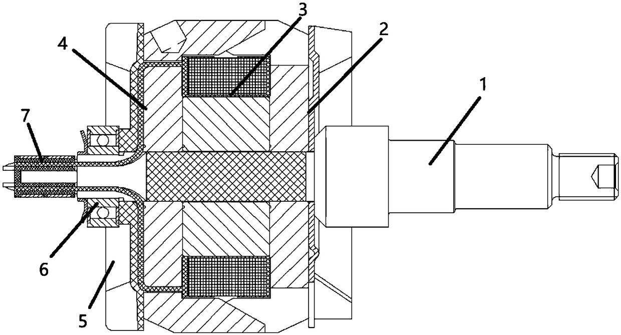 Automobile generator rotor assembling technology