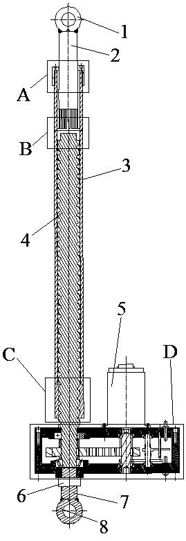 Cab turnover mechanical cylinder