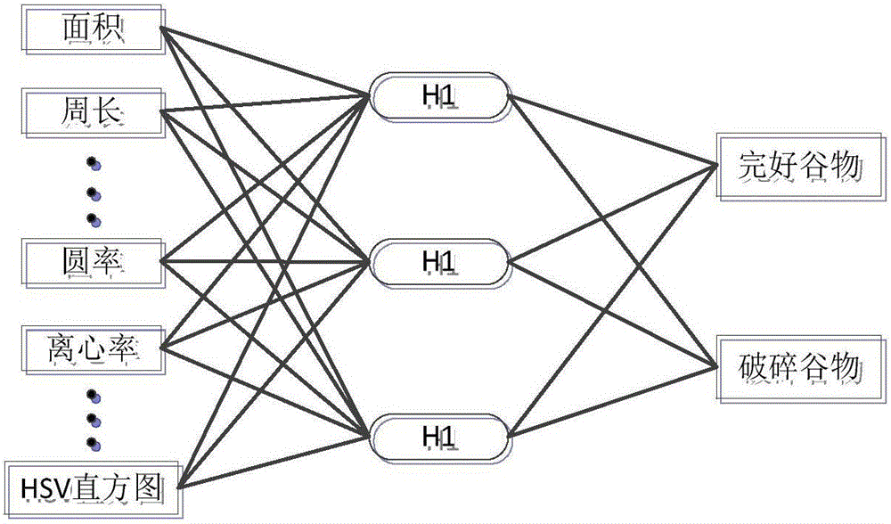 On-line monitoring system and method for crushing of cereals in grain tank of combine harvester