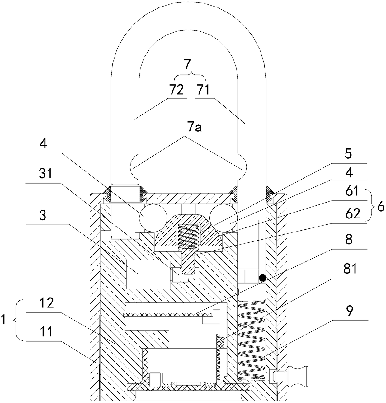 Anti-mistake electronic padlock