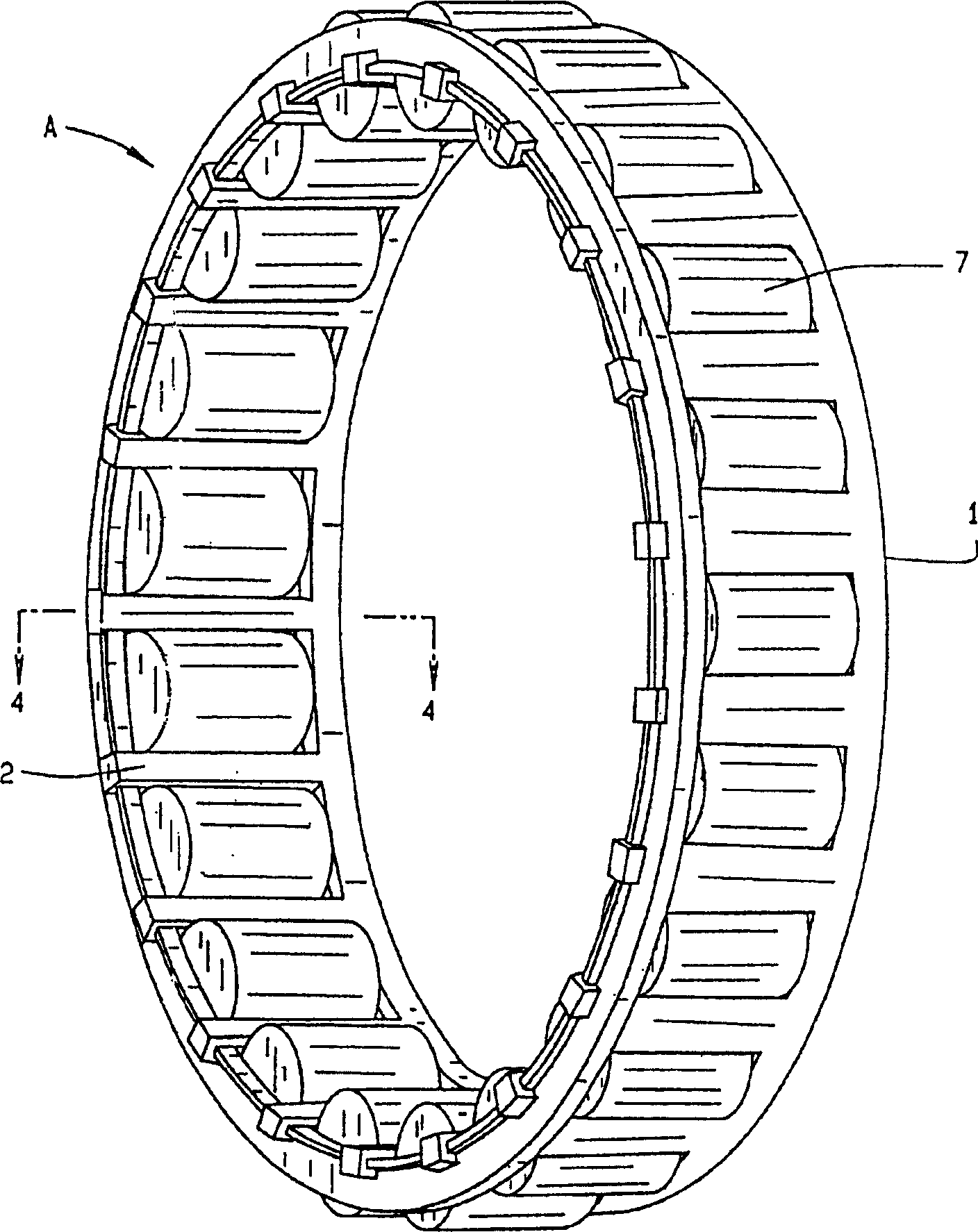 Unitized cage for cylindrical roller bearing