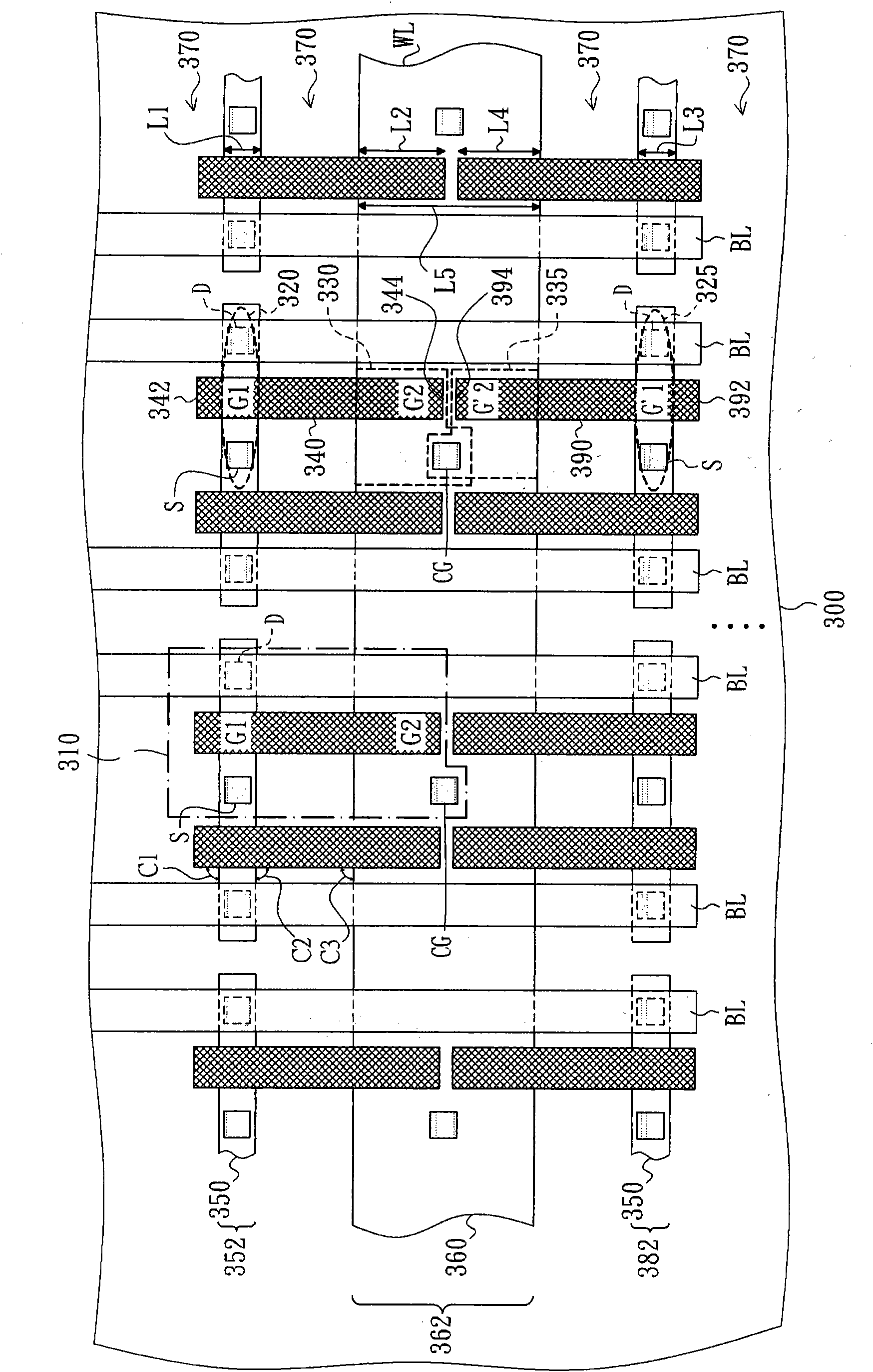 Nonvolatile memory and arrangement thereof