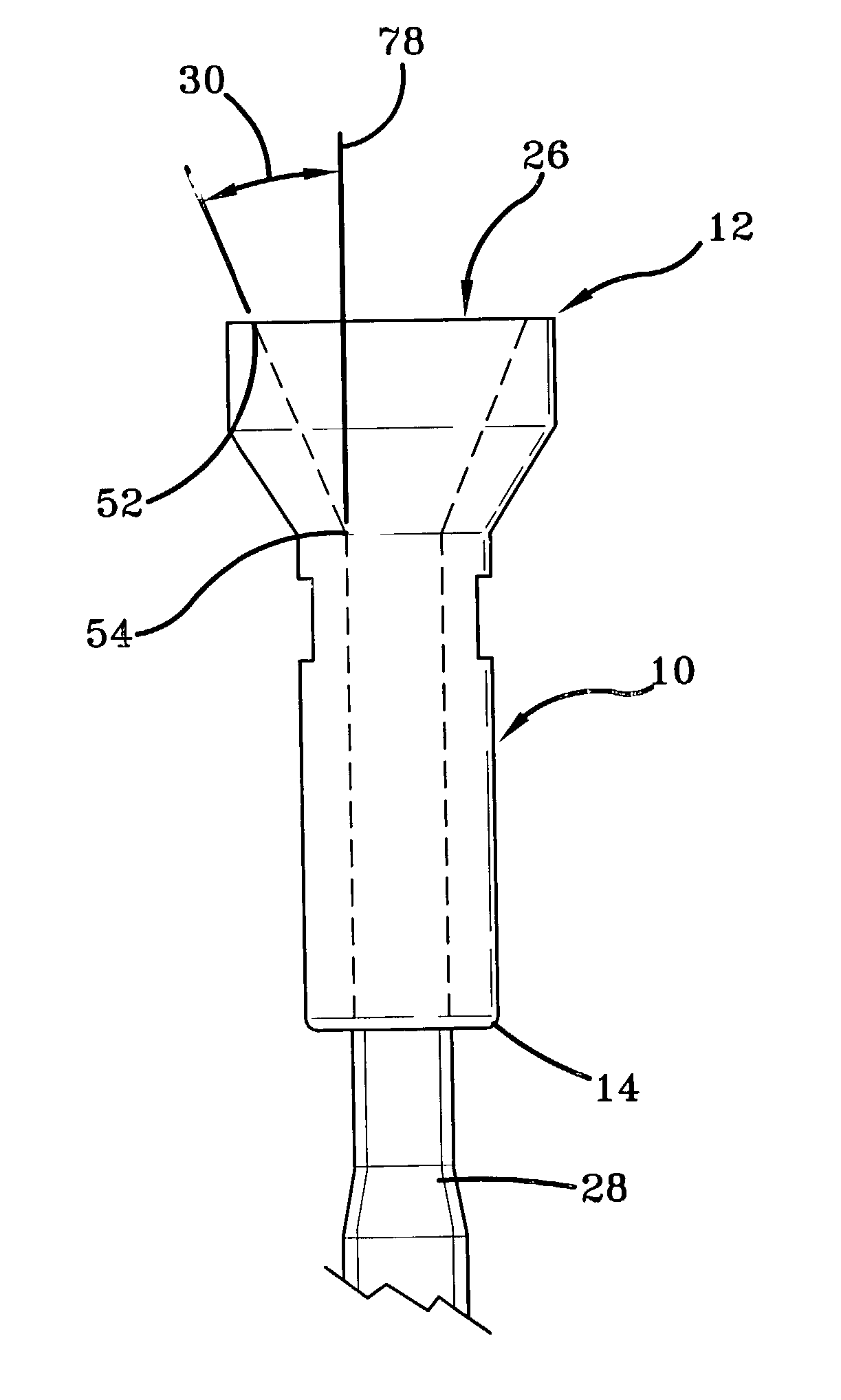 Connector for flex shaft for string trimmer