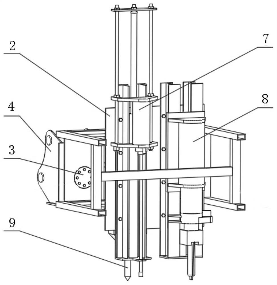 Airborne drilling and splitting combined machine