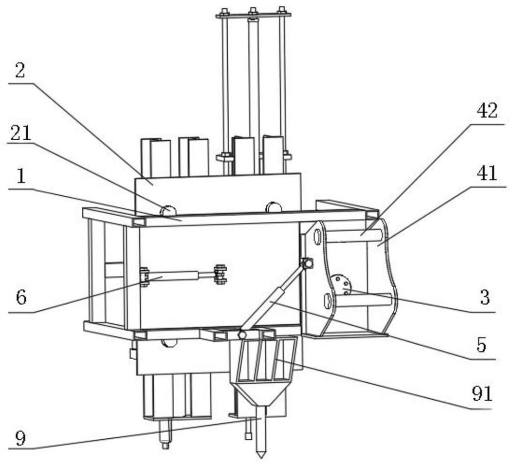 Airborne drilling and splitting combined machine