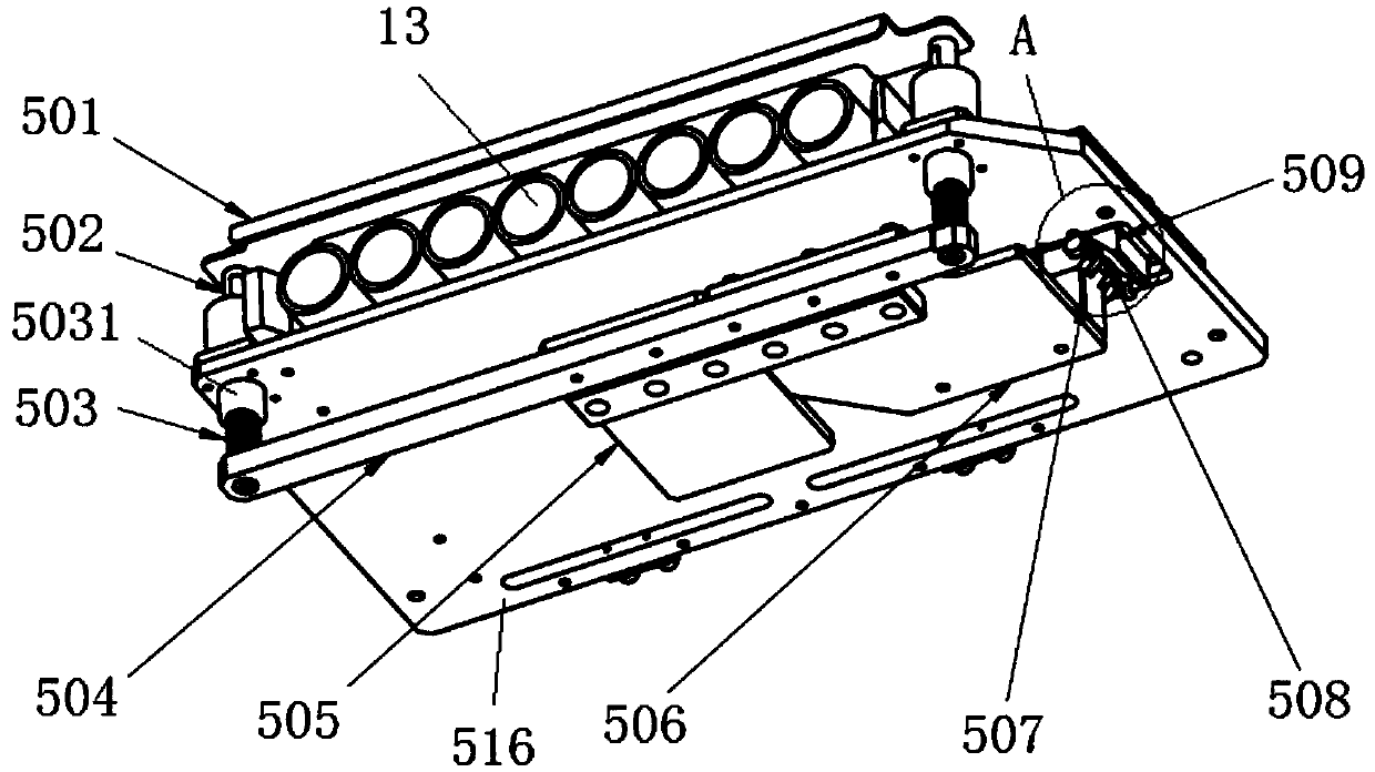 Rotating disc type multi-station connection lead inserting device