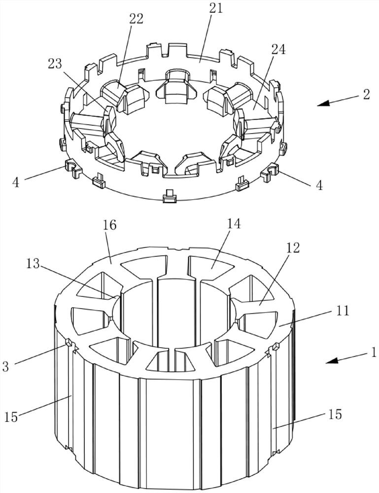 Motor stator and motor