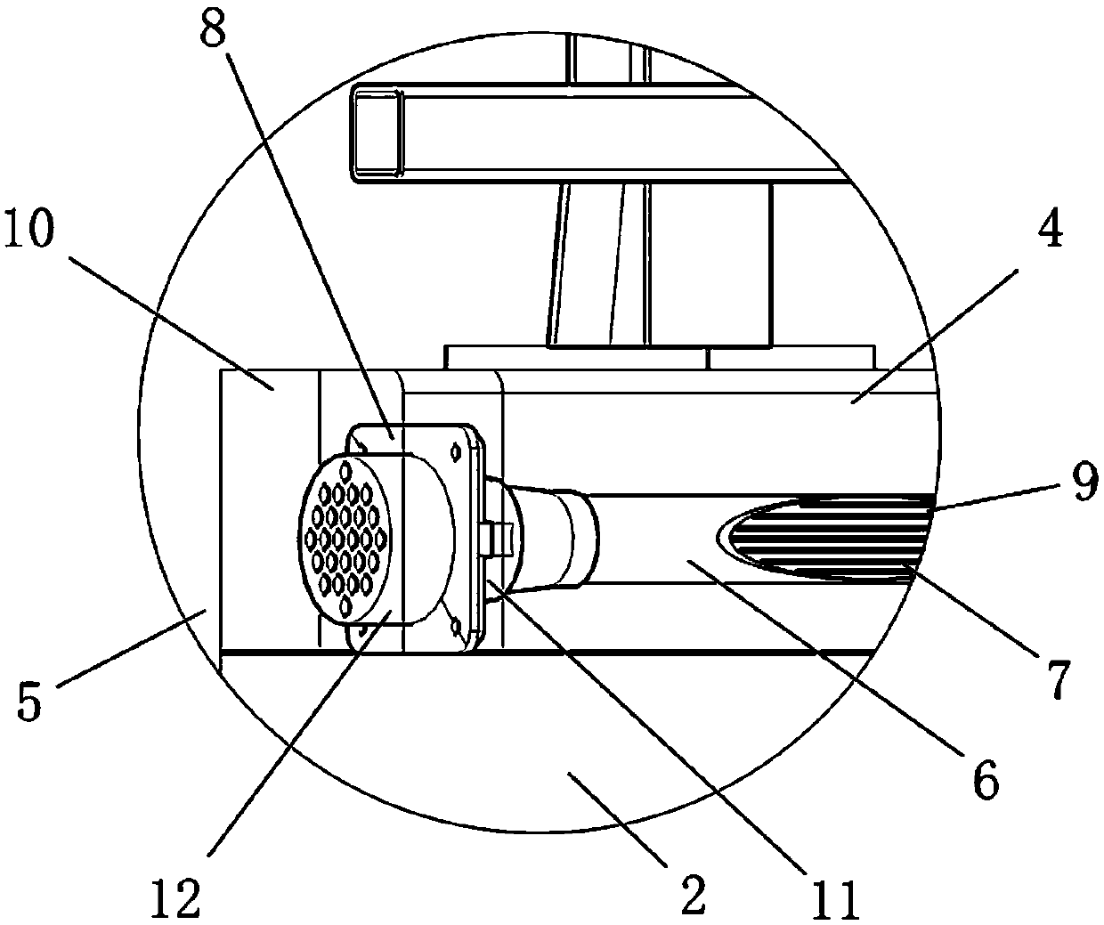 A performance adjustment device and construction method for large cantilever concrete flange of main girder