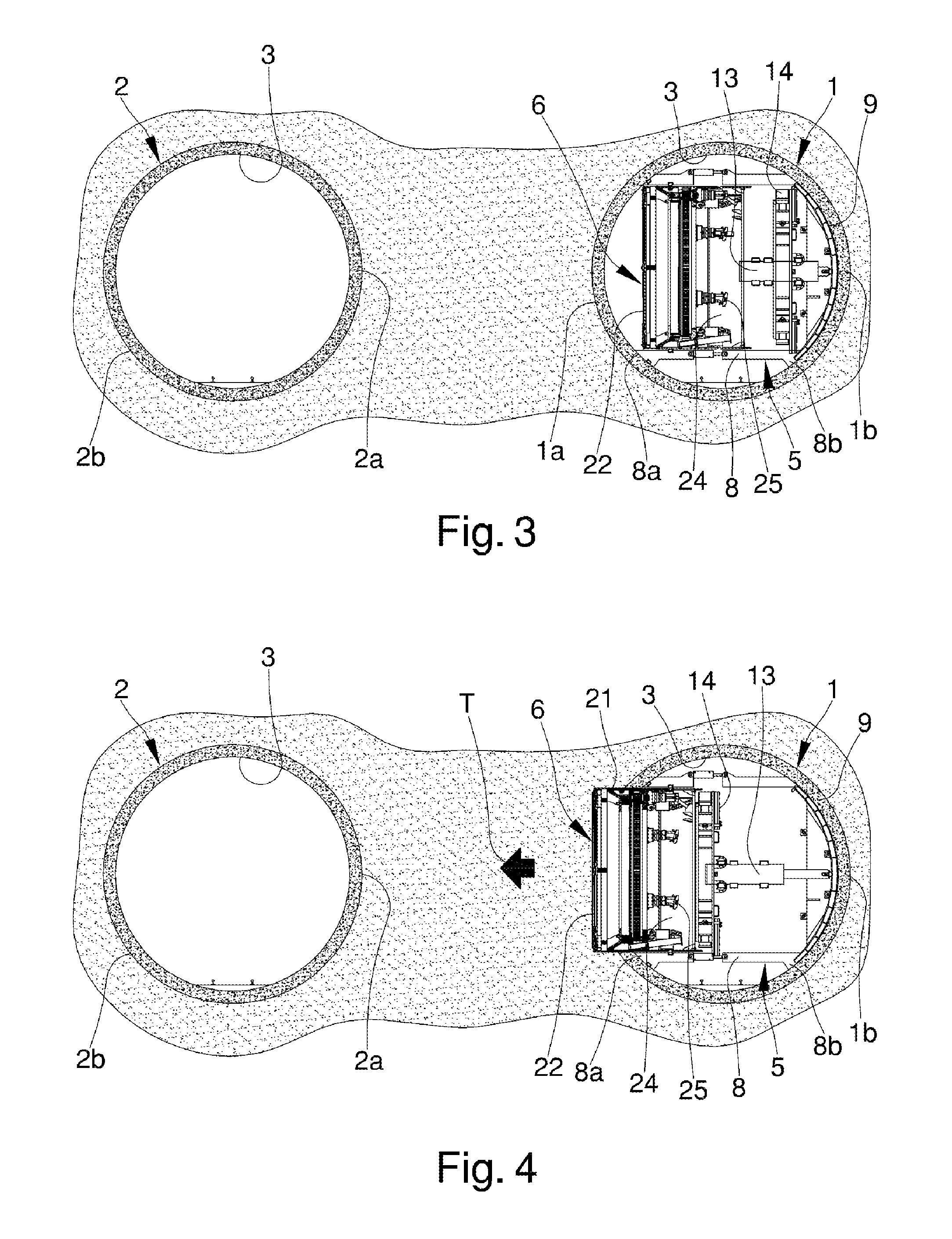 Procedure for the construction of cross passages in double pipe tunnels