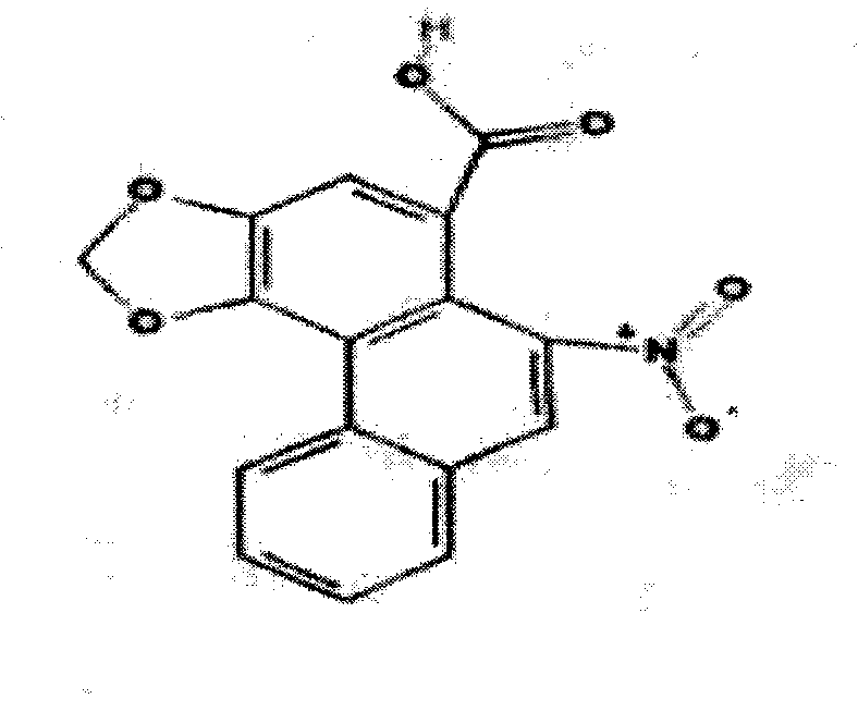 Application of aristolochic acid in preparation of drugs treating rheumatoid arthritis