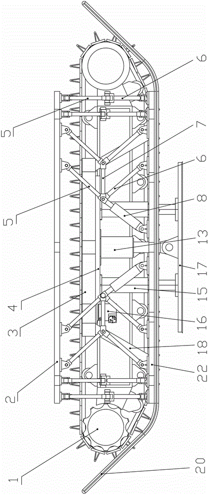 A walking chassis of a deep-sea rare soft bottom ore collector