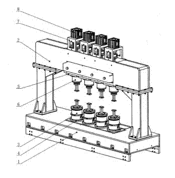 Rotary press table for machining laminated polarizers in middle and small size