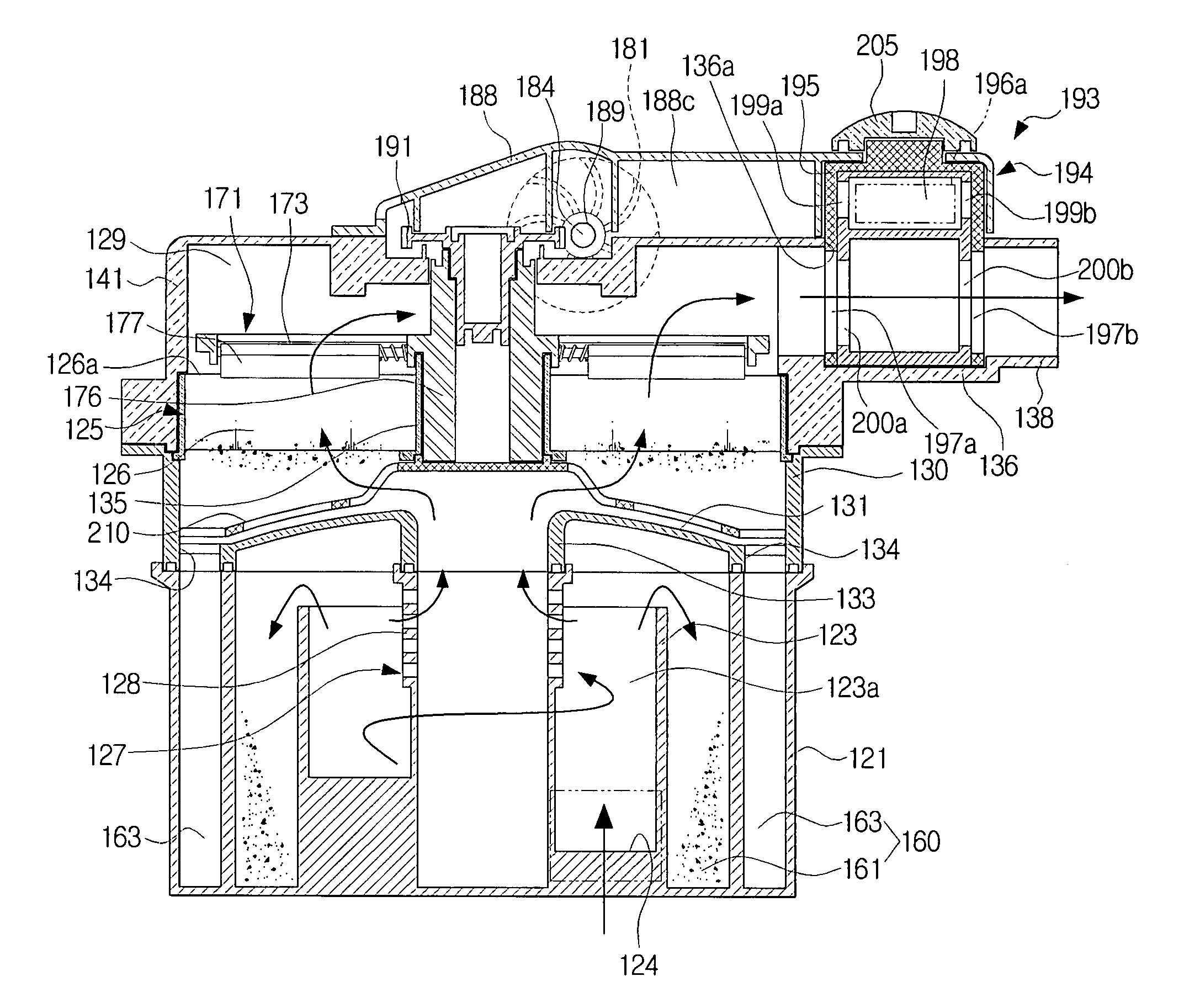 Cyclone dust-separating apparatus of vacuum cleaner