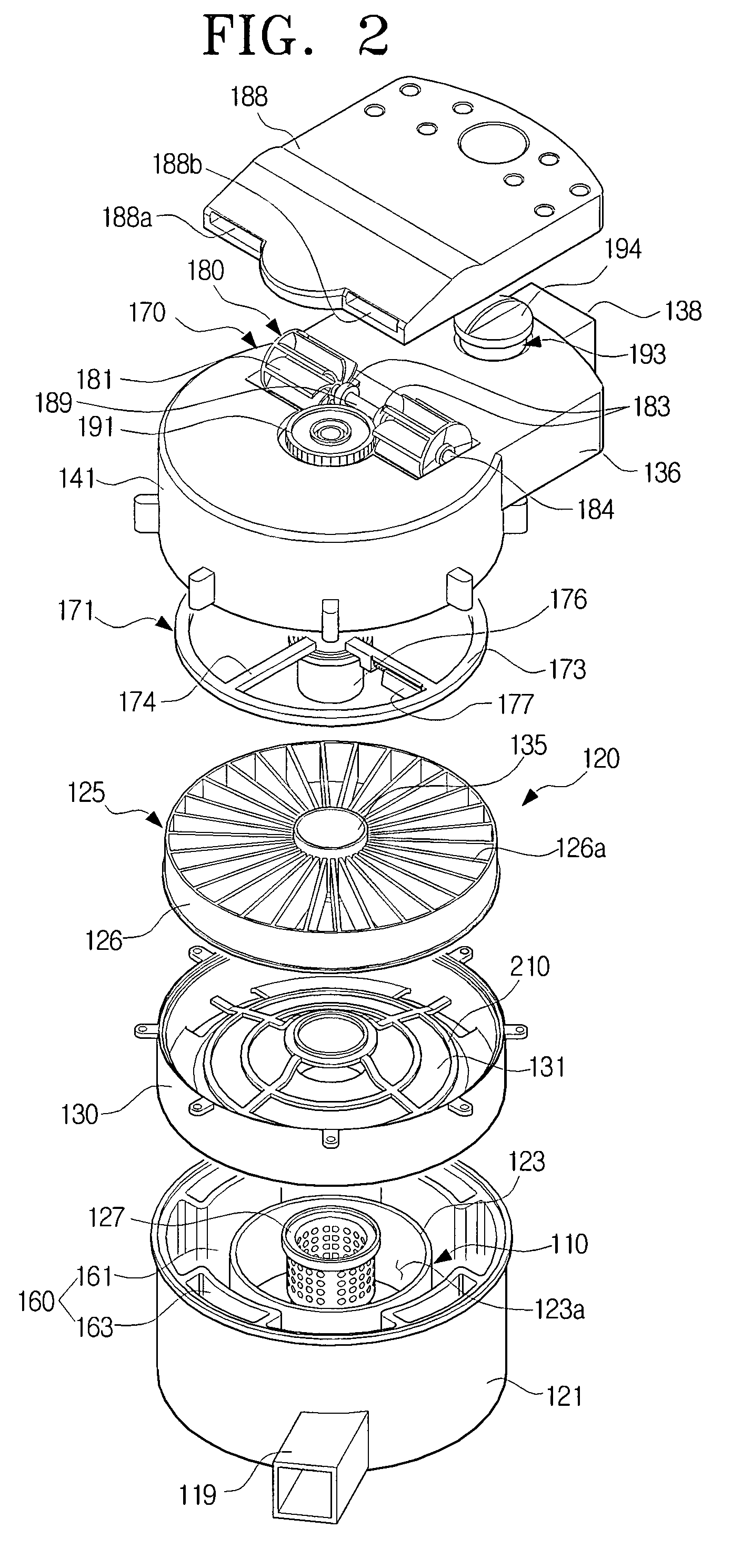 Cyclone dust-separating apparatus of vacuum cleaner